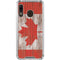 Canadian Flag Dark Wood Galaxy A30 Clear Case